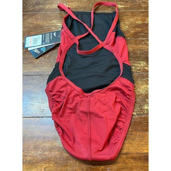 Speedo Women's Swimsuit One Piece Endurance+ Cross Back Solid Adult - Picture 4 of 8